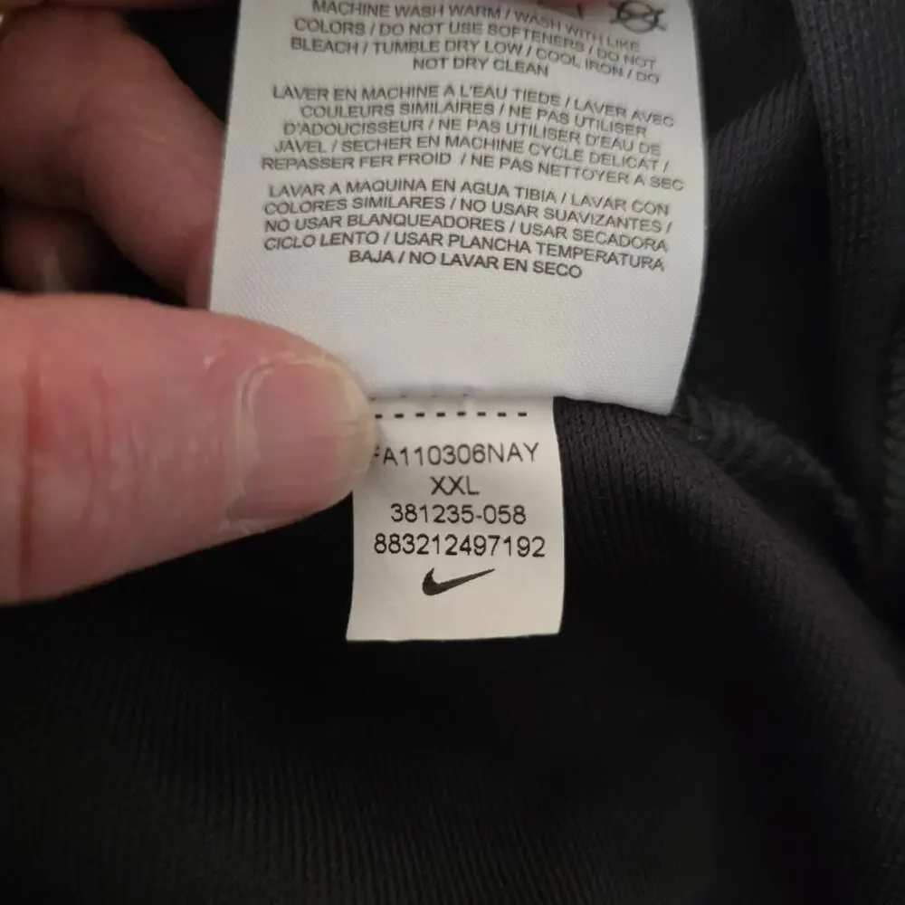 Nike Golf Dri-Fit Black Long Sleeve Mock Neck Athletic Top Size XXL